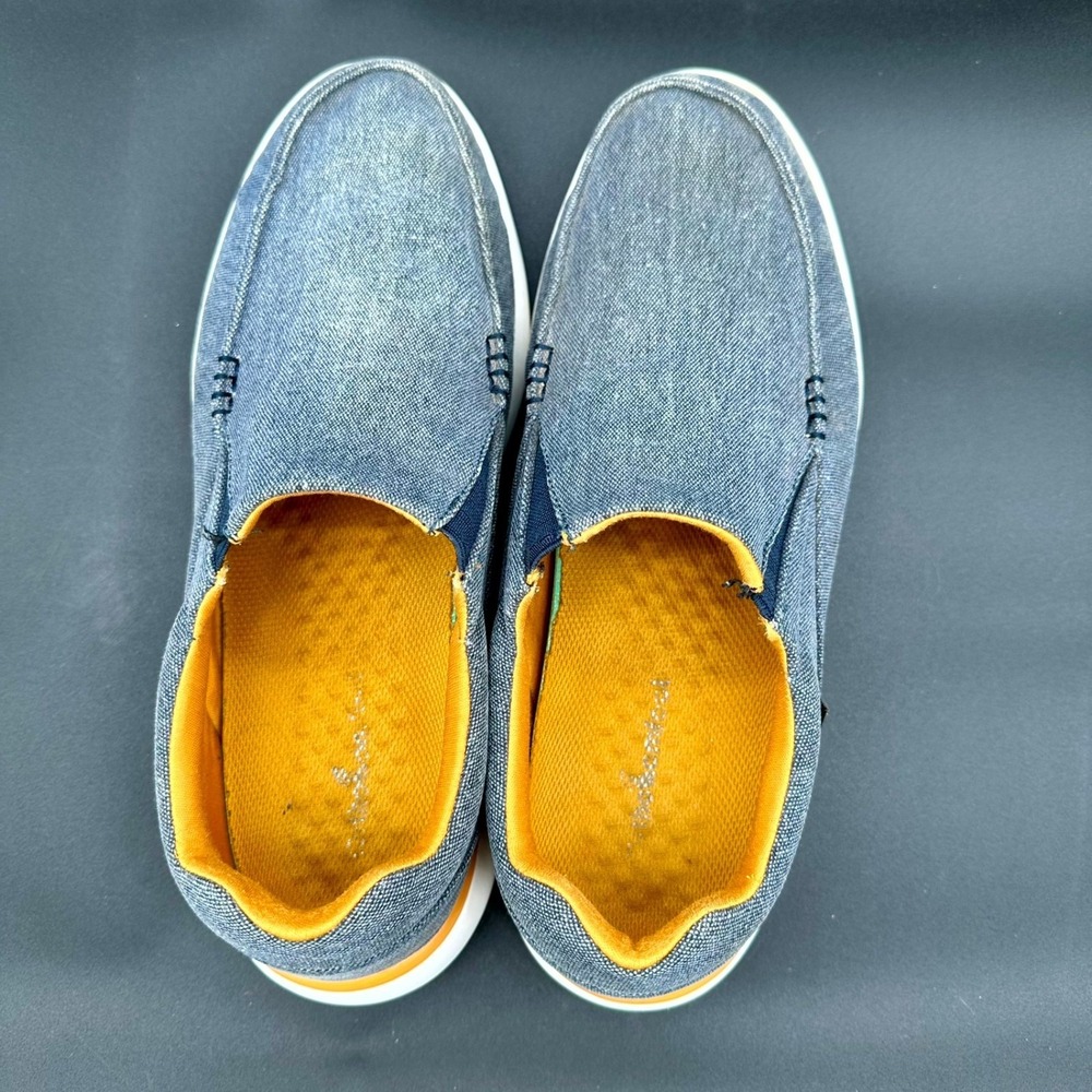 OrthoComfoot Men's Slip‑On Comfort Shoes EU 46 | Denim Blue - Picture 3 of 7